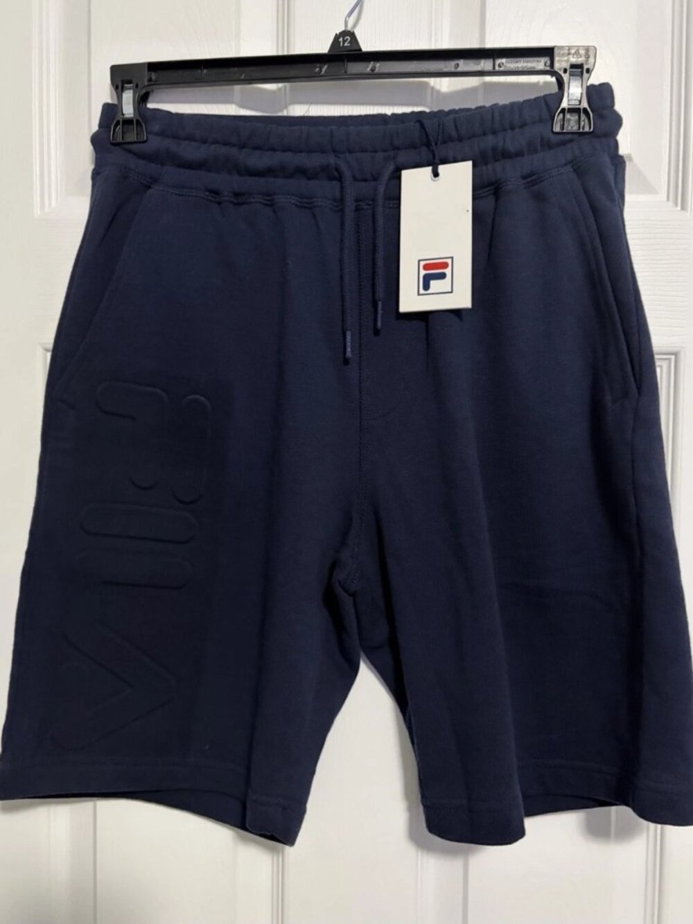 BNWT FILA MEN'S SWEAT SHORTS NAVY BLUE AND EMBOSSED US SIZE SMALL (S)